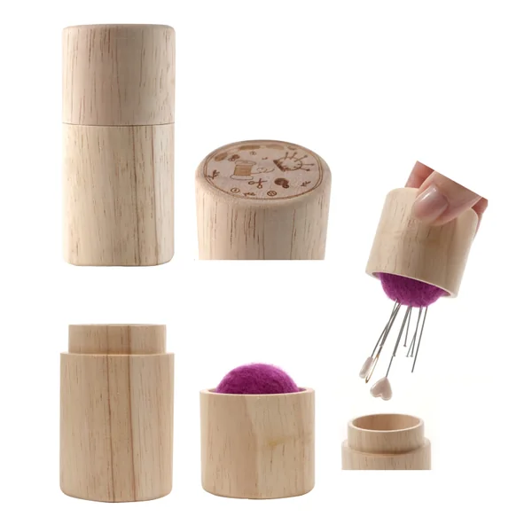 Acerico de madera con tapa COSE