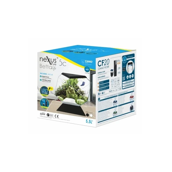 ACUARIO NEXUS 5C BETTA LIFE. NEGRO