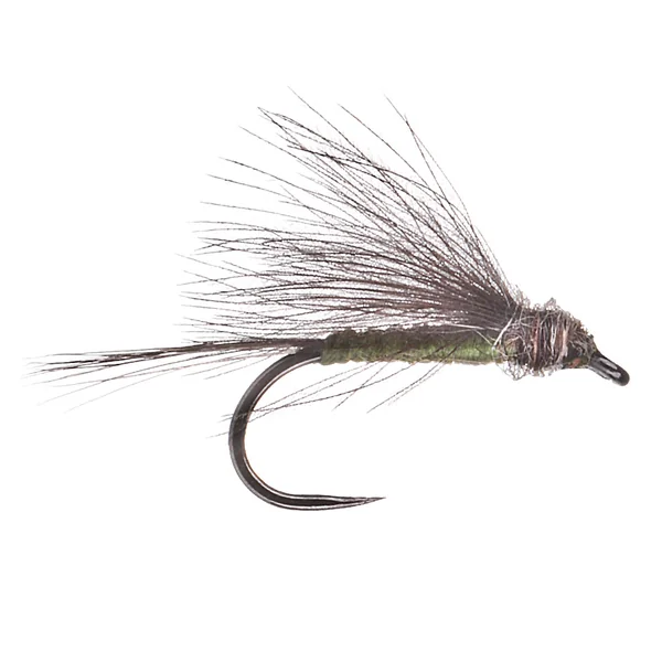 adh-fishing mosca seca CDC Olive en Ahrex por Superflies