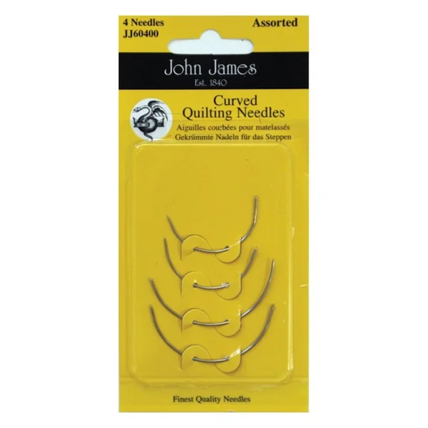 Agujas curvas para acolchar John James 4 unidades