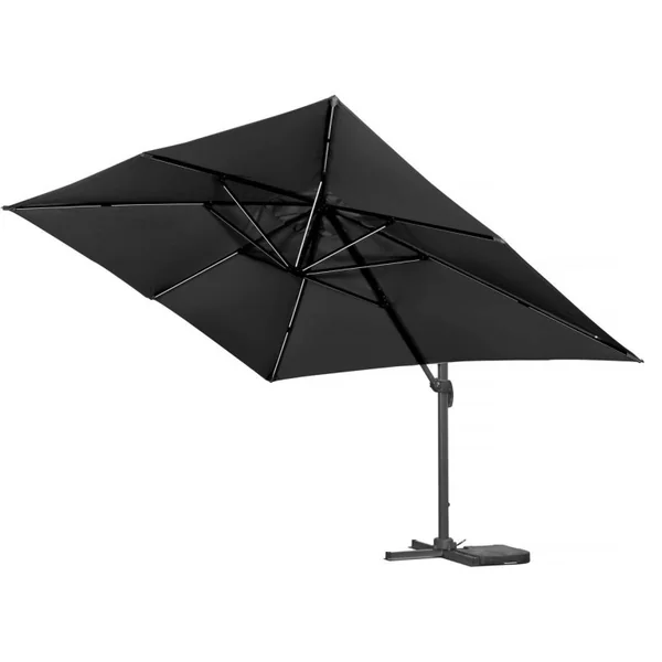 Ampelschirm aus Alu mit LED "Sun 3 Luxe", 3 x 3 m - Schwarz - Imagen 6