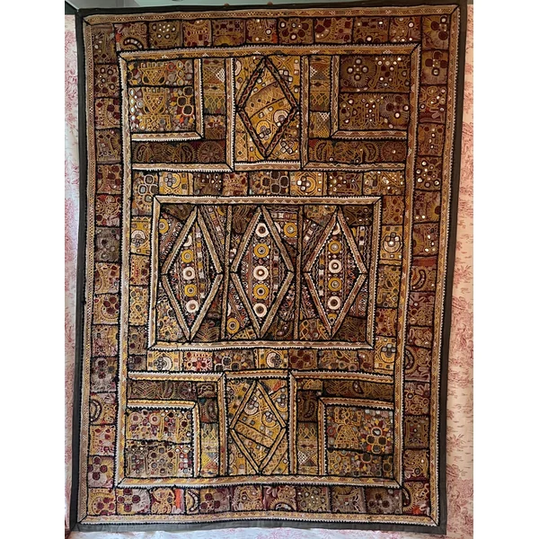 Antiguo tapiz Kutch Patchwork - Guyarat, India - Imagen 2