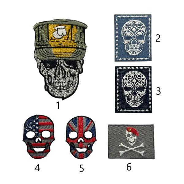 Aplique Bordado Calaveras M3