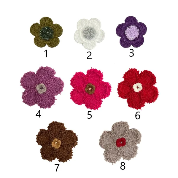 Aplique Flor Textura Lanosa - K6