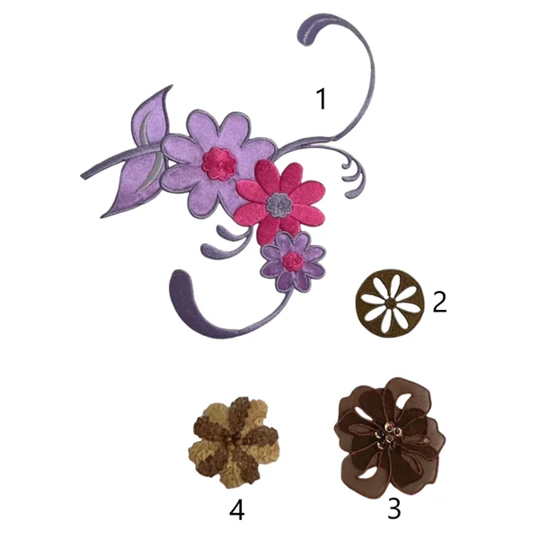 Aplique Floral Y Decorativo F-68