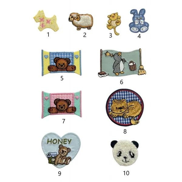 Apliques Bordados Infantiles - Diseños Surtidos Pequeños
