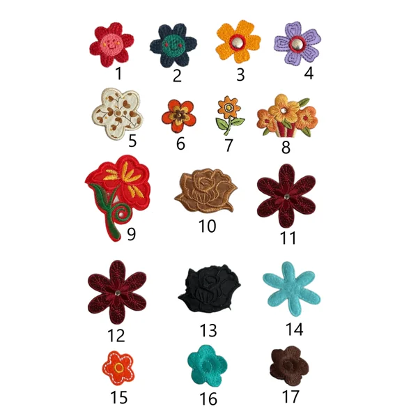 Apliques De Flores Termoadhesivos F23-F26