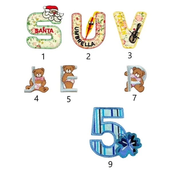 Apliques Termoadhesivos Letras y Números - Surtido Infantil