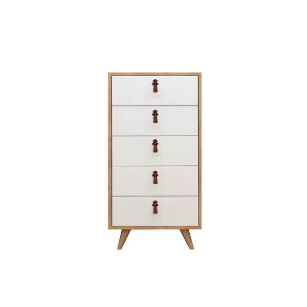 Arca de madeira "Frenzu" - 50 x 40 x 103 cm - Branco