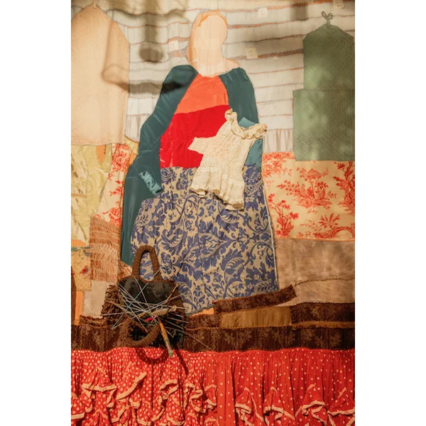Arte textil "Tabla flamenca" de Rut Olabarri