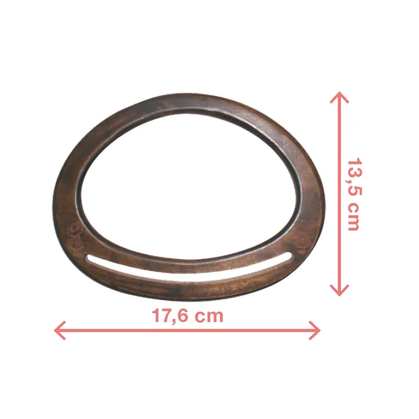 Asas de madera ovalado Sunbonnet – 17,6 x 13,5 cm