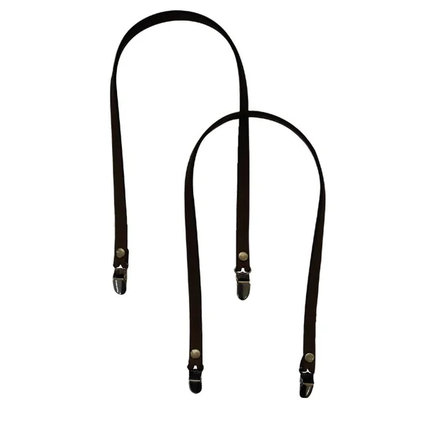 Asas planas de piel con pinza 50 cm × 1 cm
