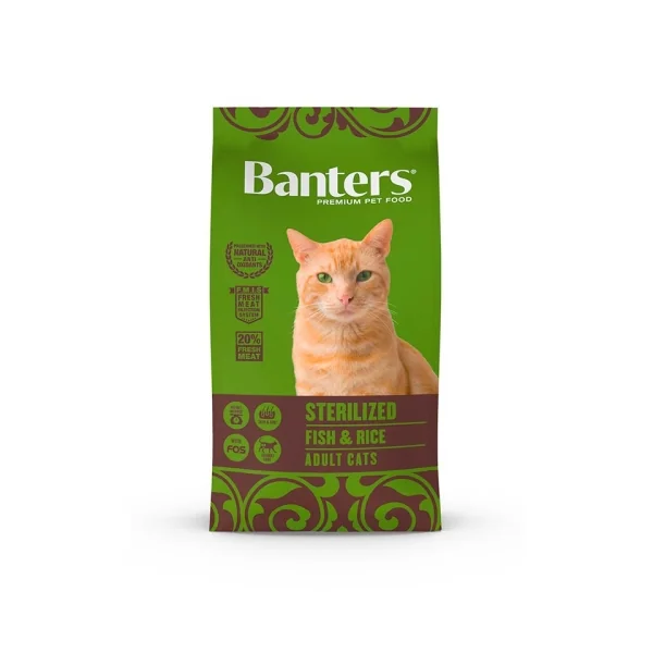 BANTERS CAT STERILISED Fish&Rice 8 KG.
