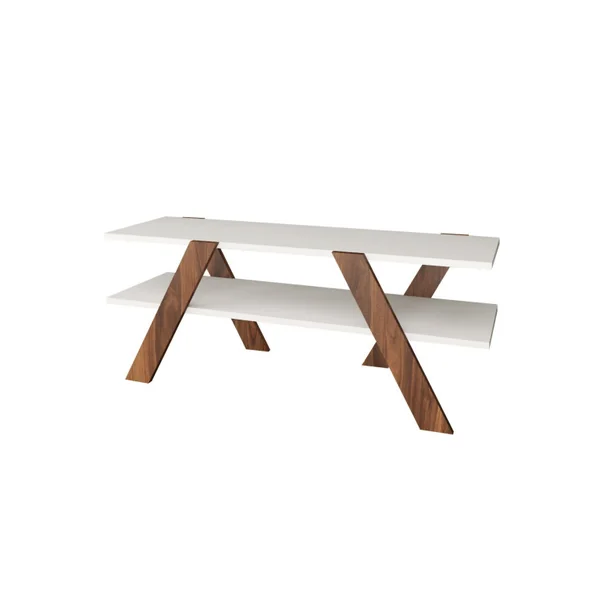 Base de TV "Basic" em madeira - 120 x 33 x 45 cm - Branco