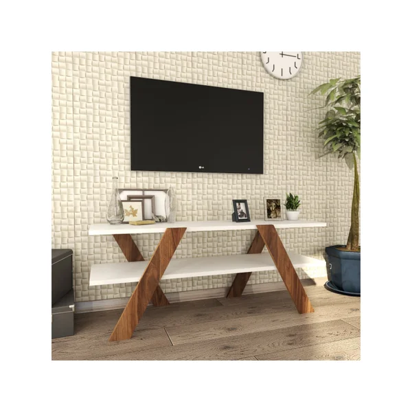 Base de TV "Basic" em madeira - 120 x 33 x 45 cm - Branco - Imagen 3