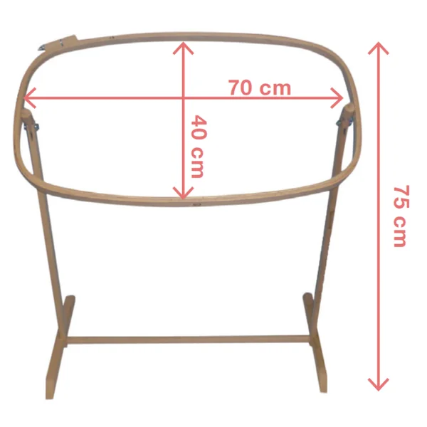 Bastidor acolchado de pie oval 70×40 cm