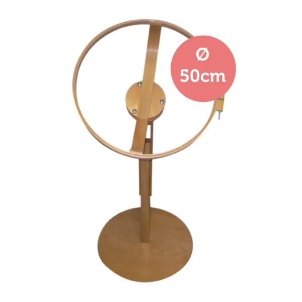 Bastidor con pie giratorio de madera 50 cm - Imagen 2