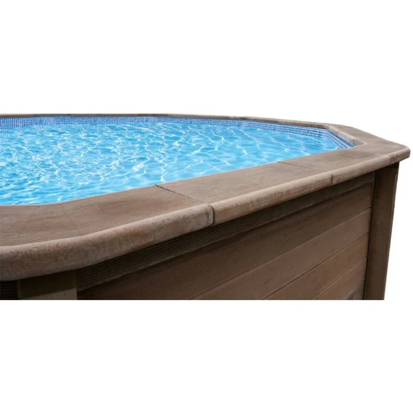 Betonpool in Holzoptik im Bausatz Zehnkant - 4.95 x 1.28 m - Imagen 2