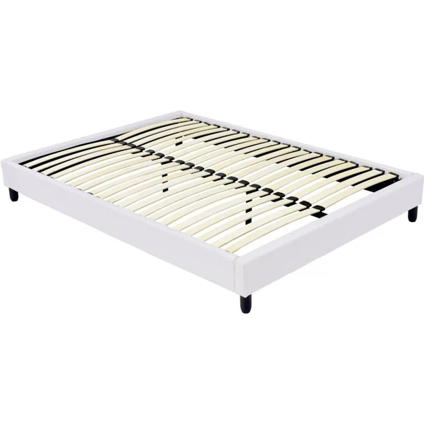 Bettgestell-Lattenrost - 140 x 190 cm - 20 Latten - Weiß