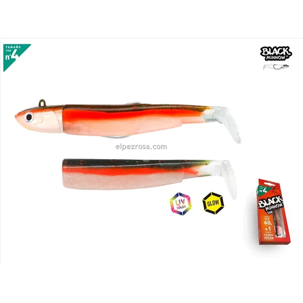 Black Minnow 140 - Combo Deep 60g Glow Candy Green