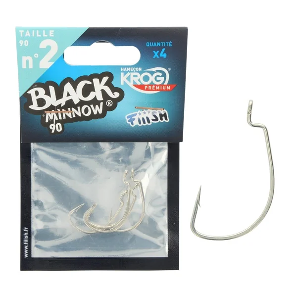 Black Minnow 90 - 4 hook Krog Premium VMC