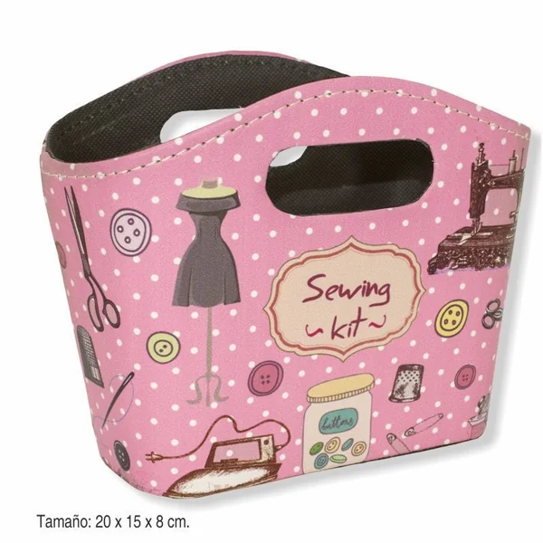 Bolsa de labores rosa