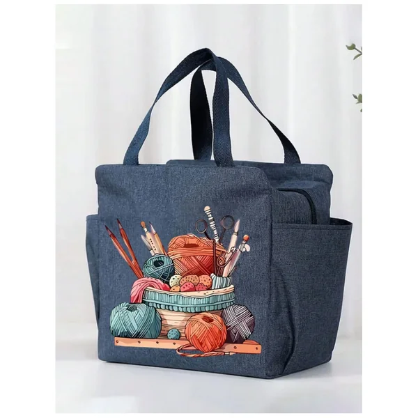 Bolsa Térmica Estampado Labores Azul Marino