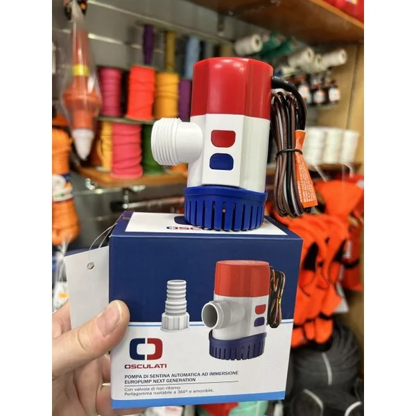 BOMBA DE ACHIQUE AUTOMATICA OSCULATI SUMERGIBLE + CODO "NAUTICA"
