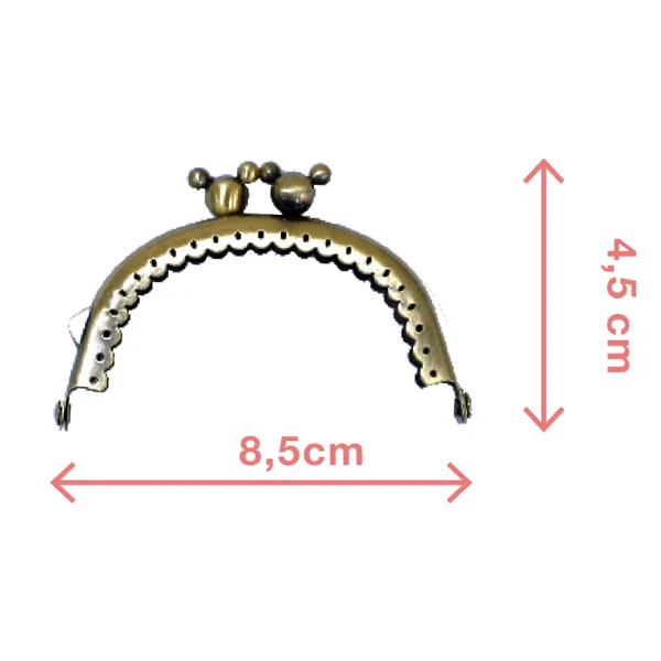 Boquilla de monedero con cierre mickey 8,5 cm