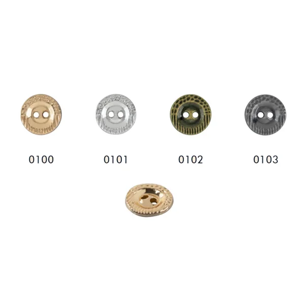 Botón Metálico Decorativo con Relieve