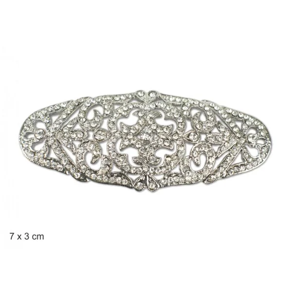 Broche brillante ovalado