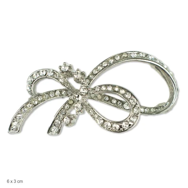 Broche de lazo con brillos