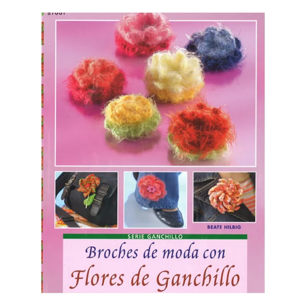 Broches de Moda con Flores de Ganchillo