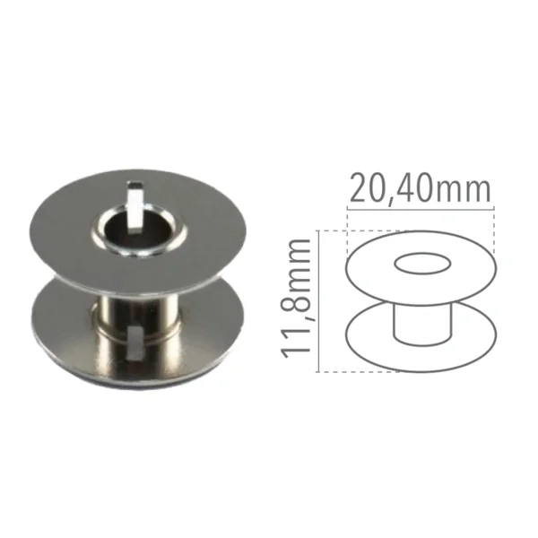 Canilla doméstica metálica lisa con ranura – Universal 20,40 mm