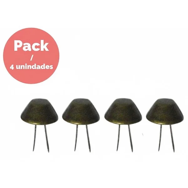 Clavijas para bolsos oro pack de 4 unidades
