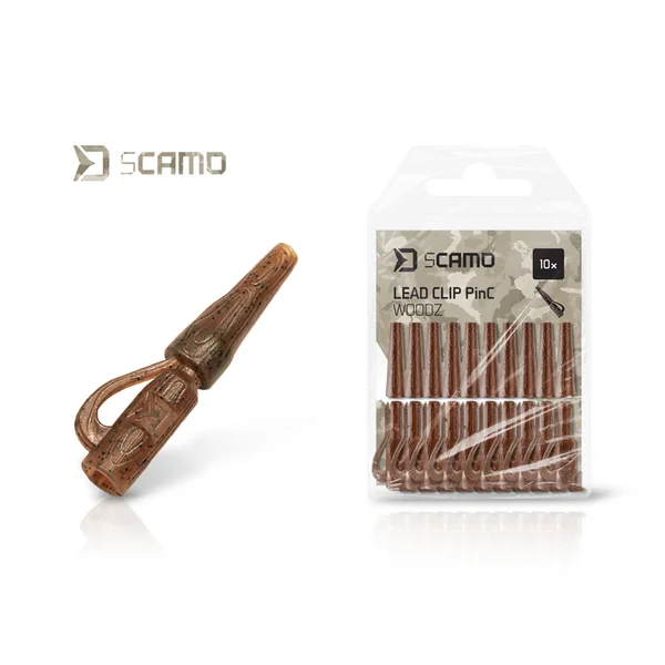 Clip para plomo Delphin sCAMO PinC WOODZ / 10 unidades