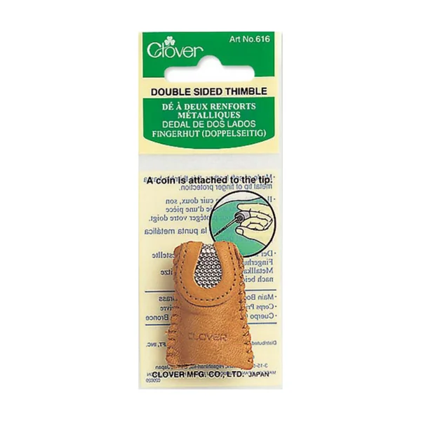 Clover Dedal de Cuero con Refuerzo Metálico