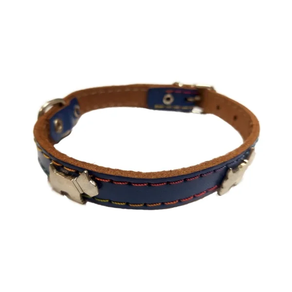 COLLAR ADORNO PERRITOS AZUL 40CM.