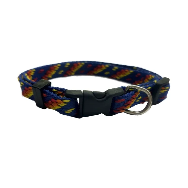 COLLAR NYLON 15MM 25-35CM AZTECA NEGRO