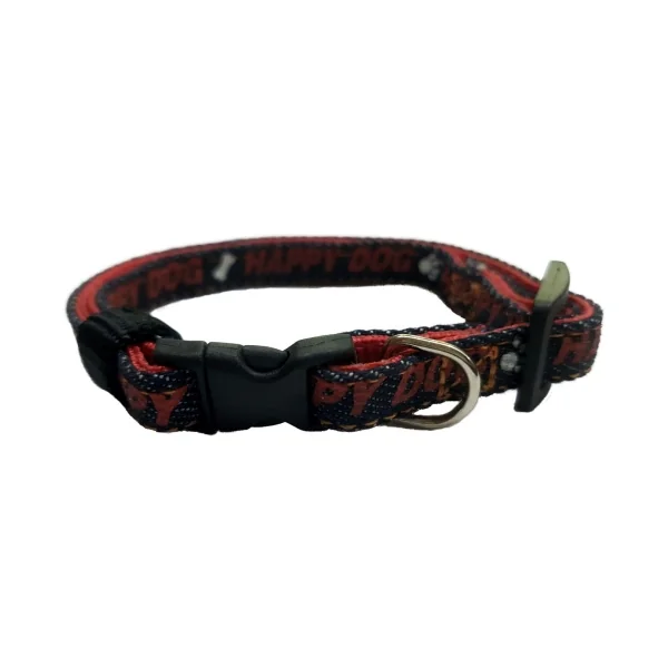 COLLAR NYLON 15MM 25-35CM.HAPPY DOG AZUL **