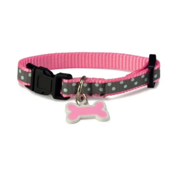 COLLAR PERRO REFLECTANTE AZUL 1,6x25/35cm.