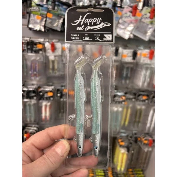 COMBO YKR HAPPY EEL 100mm 15GR SUGAR GREEN “SPINNING”