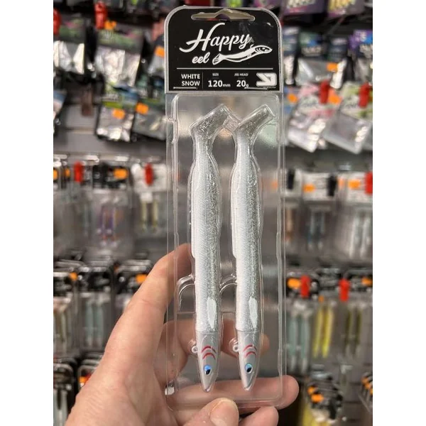 COMBO YKR HAPPY EEL 120mm 20GR WHITE SNOW “SPINNING”