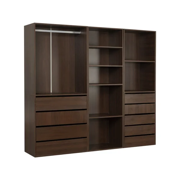 Conjunto de toucador modular "Opera" - 3 unidades - Castanho