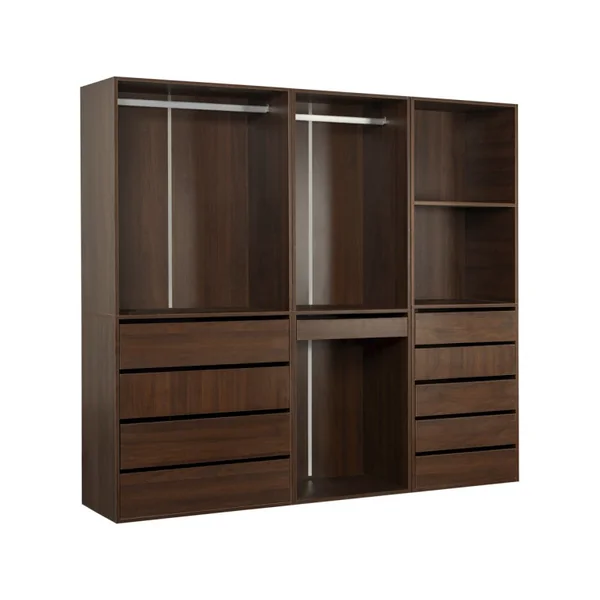 Conjunto de toucador modular "Opera" - 3 unidades - Castanho