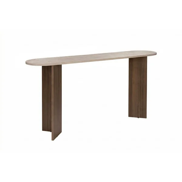 Consola de madeira "Sira" - 150 x 35 x 75 cm - Travertino