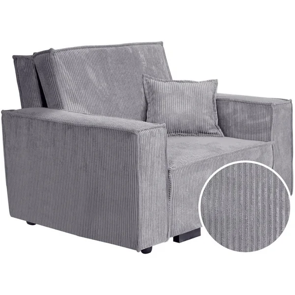 Cord Sessel "Clivia" - Grau