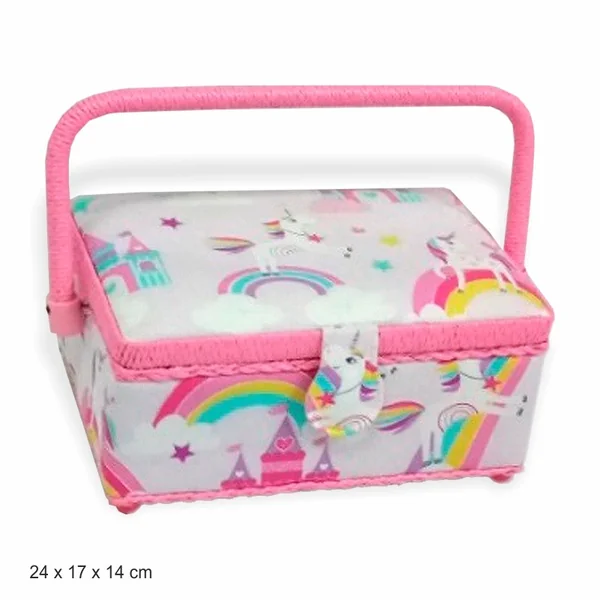 Costurero con asa y diseño infantil