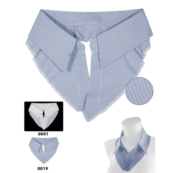 Cuello de camisa decorativo desmontable