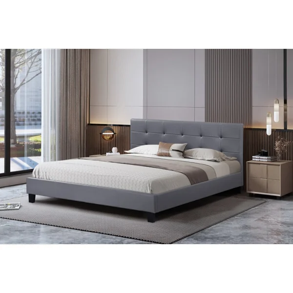 Doppelbett "Julia" - 160 x 200 - Hellgrau - Imagen 2